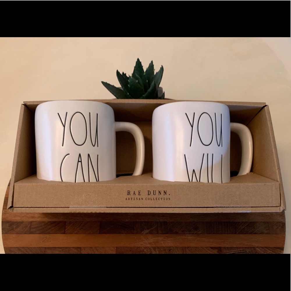 Rae Dunn You Can & You Will Mugs